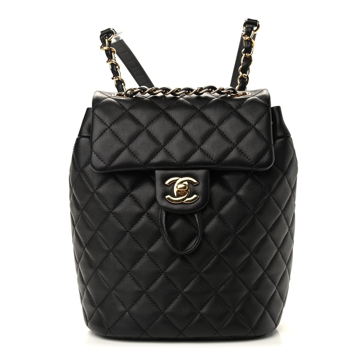 Calfskin Quilted Mini Urban Spirit Backpack Black