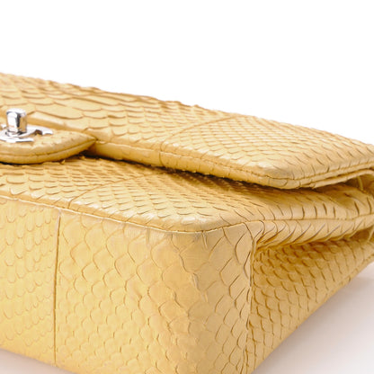Chanel Python Medium Double Flap Yellow 11 of 14