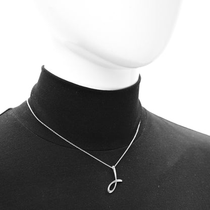 Tiffany Sterling Silver Elsa Peretti Letter J Pendant Necklace 2 of 4