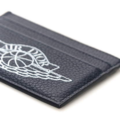 Christian Dior X AIR JORDAN Grained Calfskin Card Holder Bleu 9 of 10