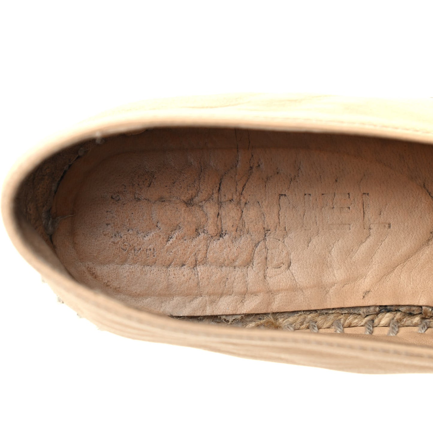 Lambskin CC Espadrilles 37 Beige Black