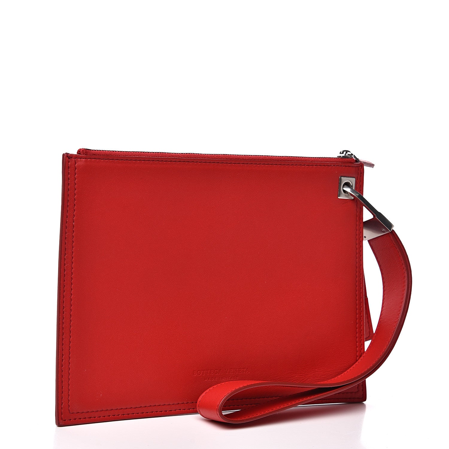 Bottega Veneta Nappa Maxi Intreccio Small Pouch Bright Red 2 of 6