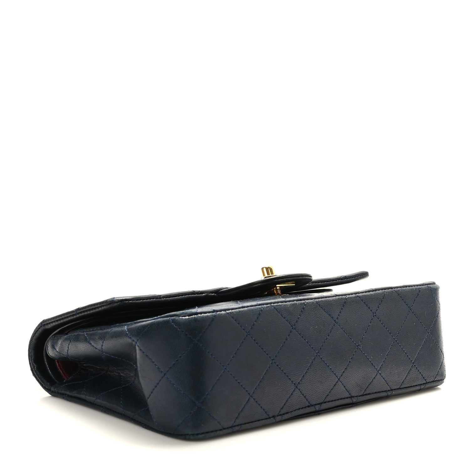 Chanel Lambskin Quilted Small Double Flap Navy 4 of 14