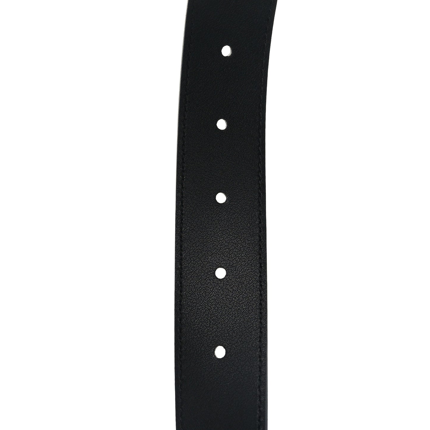 GG Supreme Monogram Plutone Calfskin Enamel Double G 30mm Belt 80 32 Beige Ebony Black