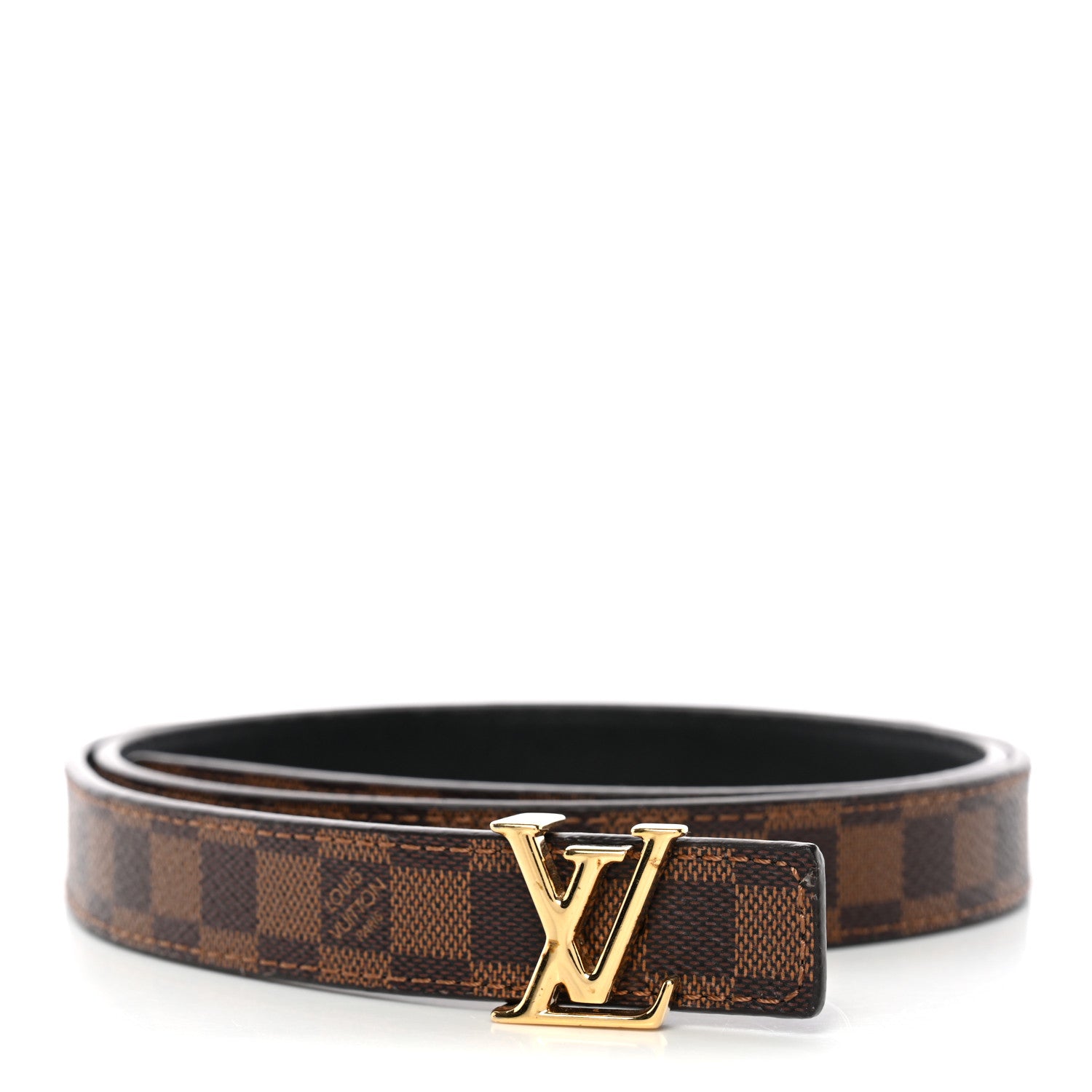 Louis Vuitton Mini Damier Ebene 25mm LV Initiales Belt 80 32 1 of 6