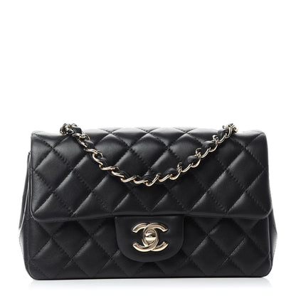Chanel Lambskin Quilted Mini Rectangular Flap Black 1 of 11