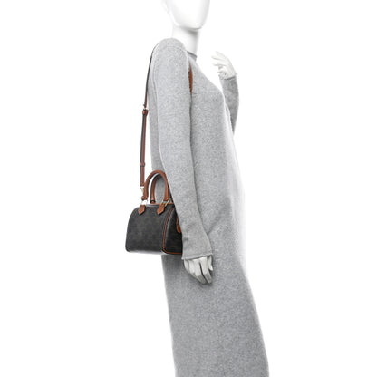 Celine Triomphe Canvas Calfskin Small Boston Bag Tan 2 of 10