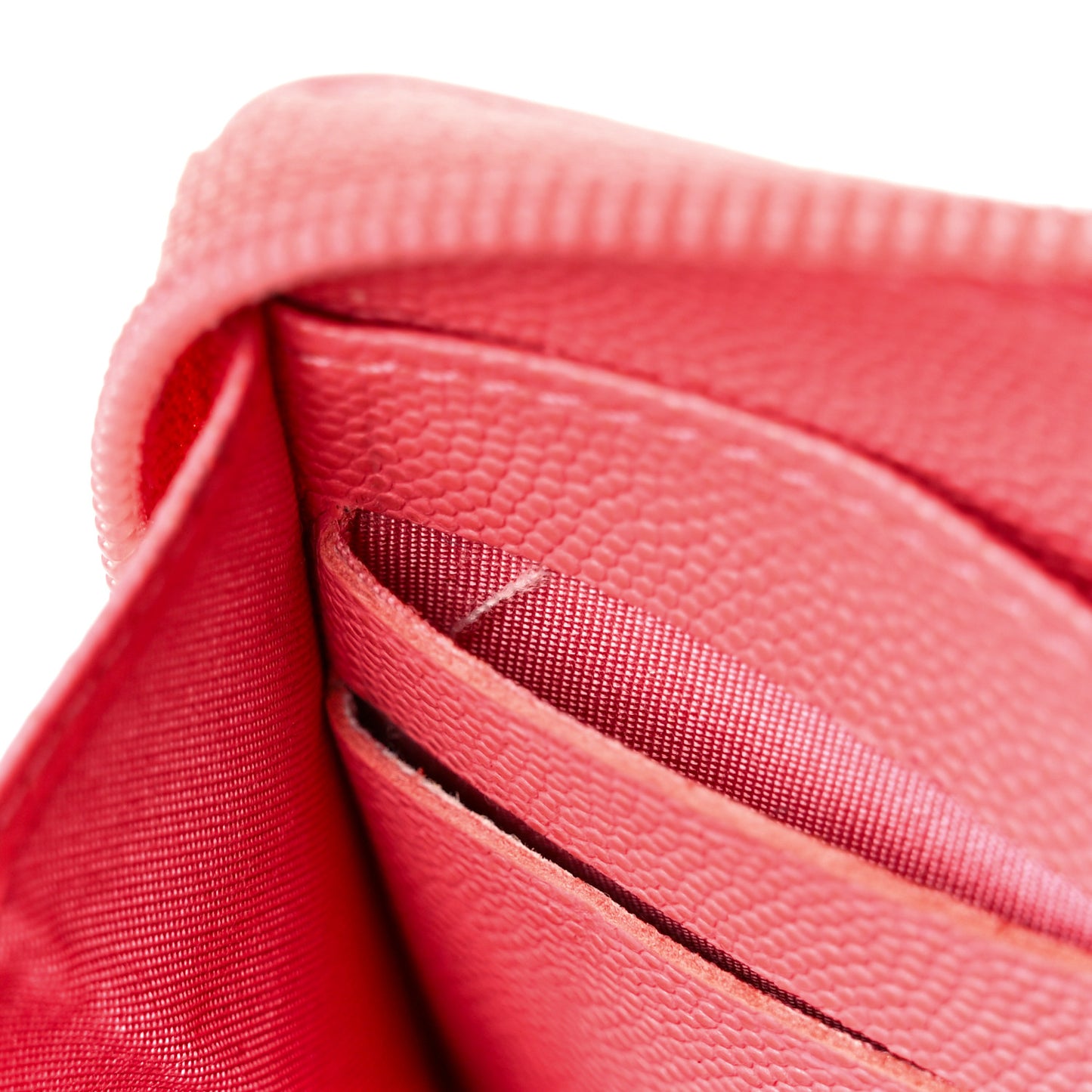 Caviar Large Timeless CC Zip Around Wallet Pink