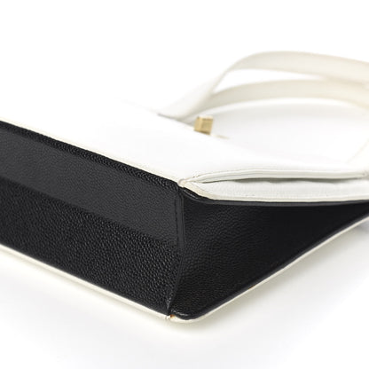 Chanel Caviar Mademoiselle Shoulder Bag Black White 8 of 9