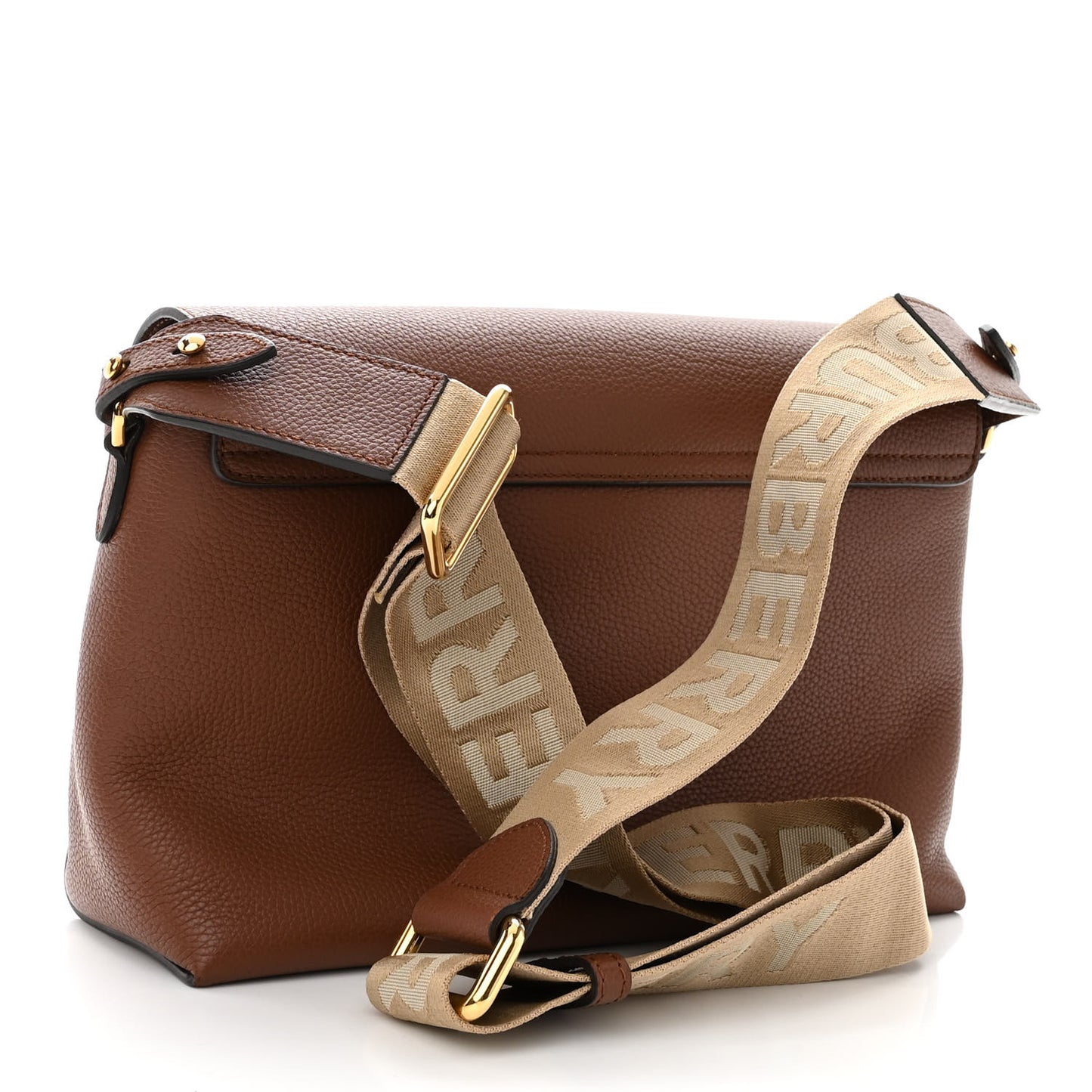 Calfskin Vintage Check Note Crossbody Bag Tan