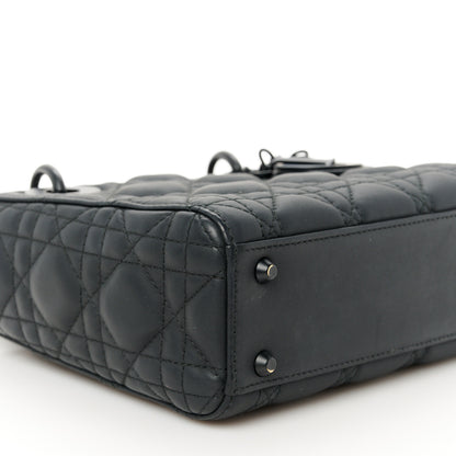 Christian Dior Ultra Matte Calfskin Cannage Mini Lady Dior Black 9 of 11