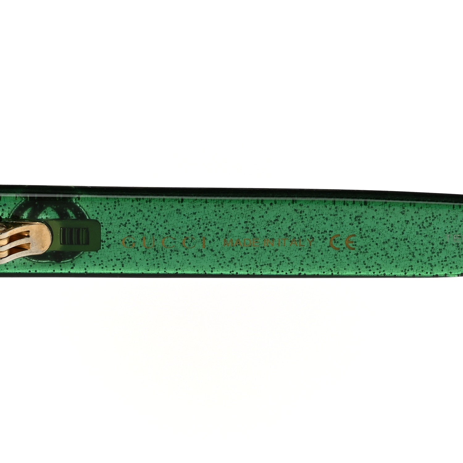 Gucci Acetate Square Frame Sunglasses GG0036S Glitter Green 6 of 8