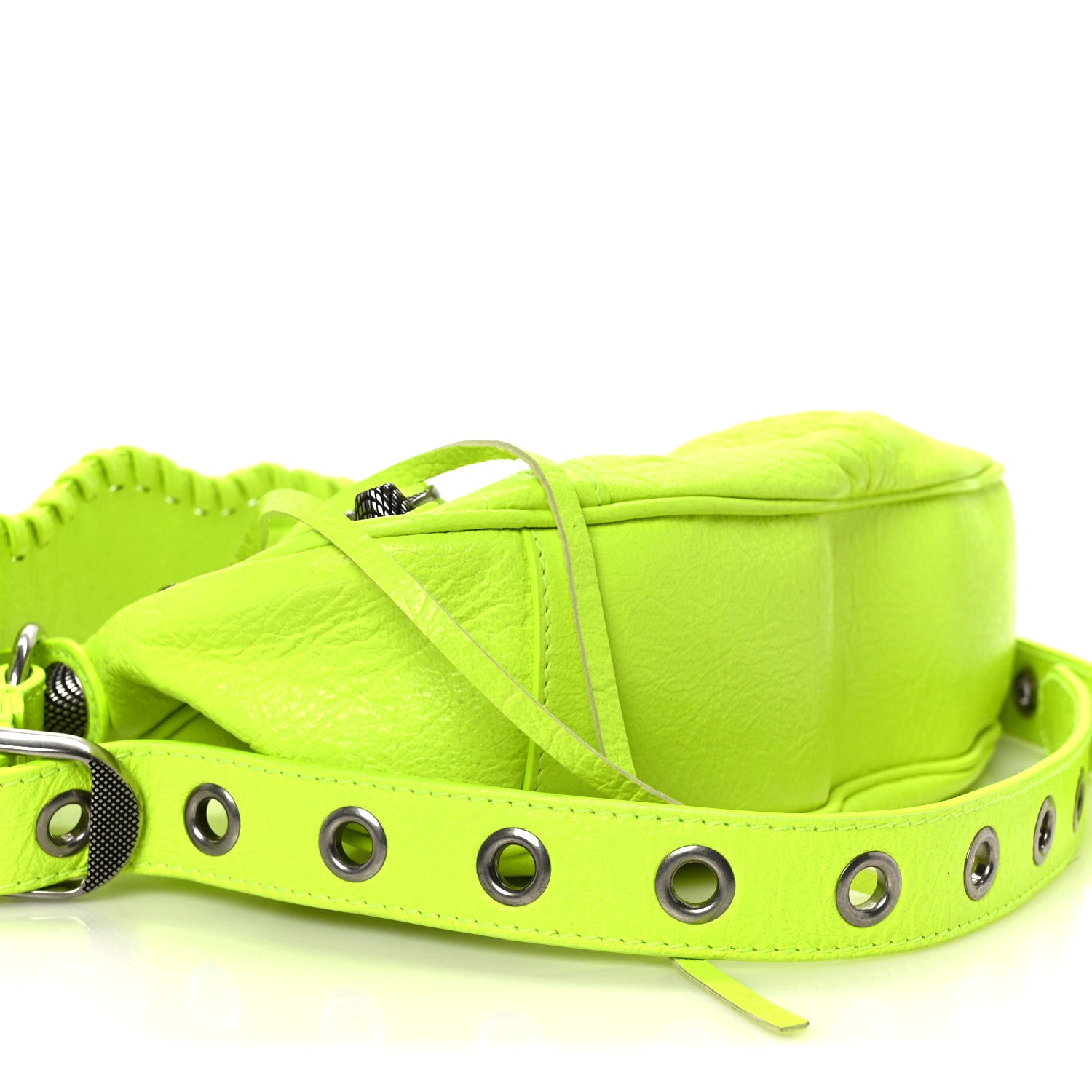 Balenciaga Agneau Arena Le Cagole Shoulder Bag XS Fluo Yellow 10 of 11