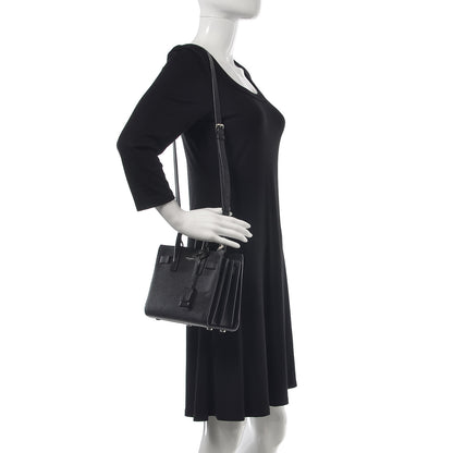 Saint Laurent Grained Calfskin Nano Sac De Jour Black 2 of 16