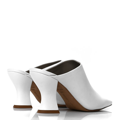 Bottega Veneta Lambskin Mules 38.5 Optic White 4 of 7