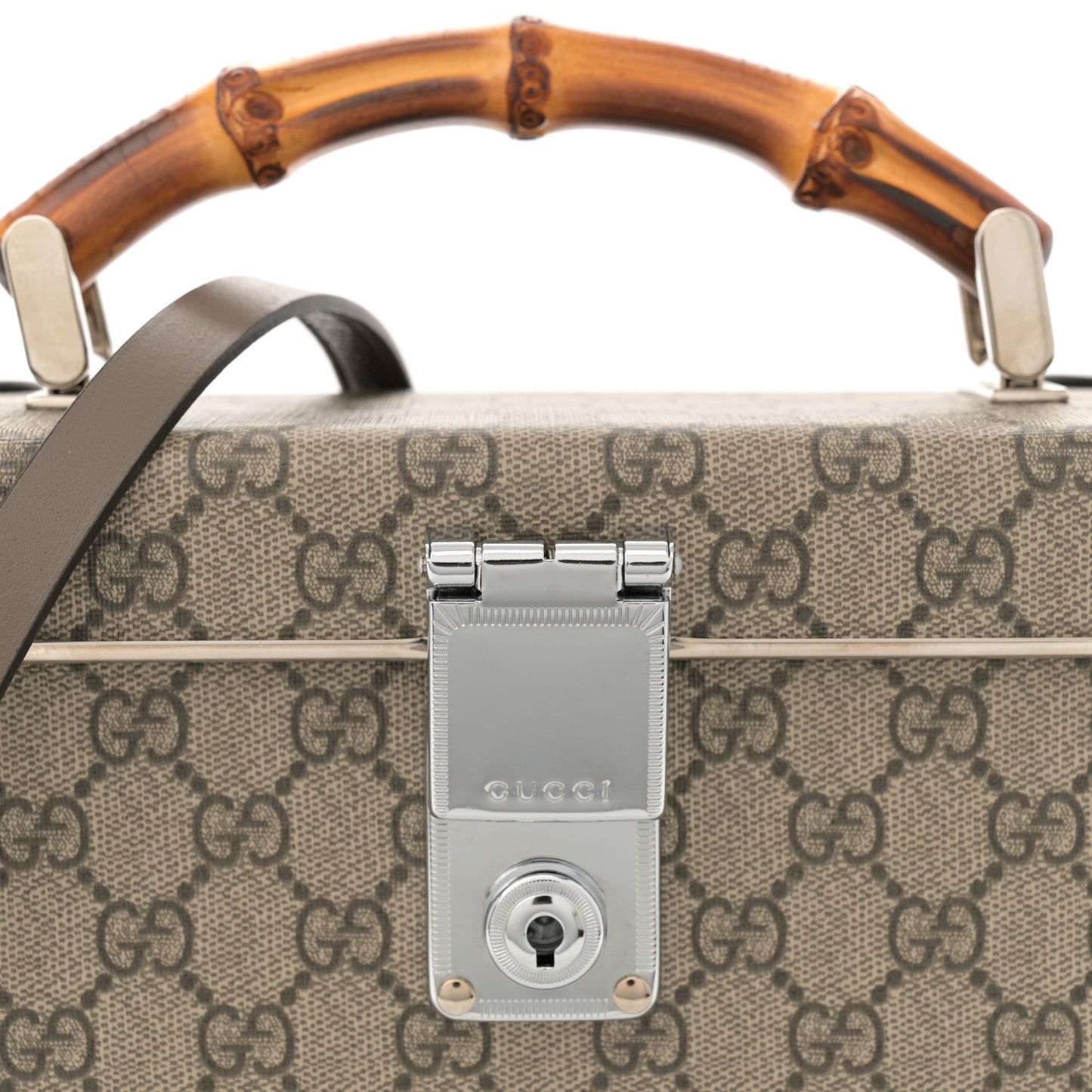 GG Supreme Monogram Globe-Trotter Beauty Case Brown