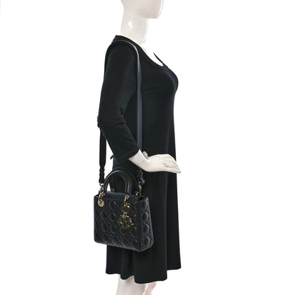 Christian Dior Lambskin Cannage Small My ABCDior Lady Dior Black 2 of 11