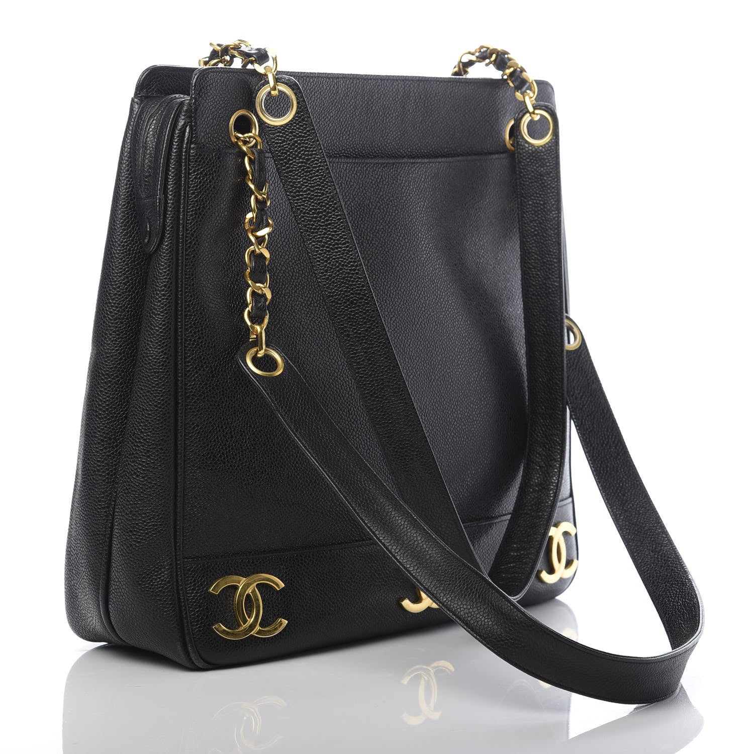 Chanel Caviar CC Shoulder Bag Black 3 of 13