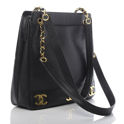 Chanel Caviar CC Shoulder Bag Black 3 of 13