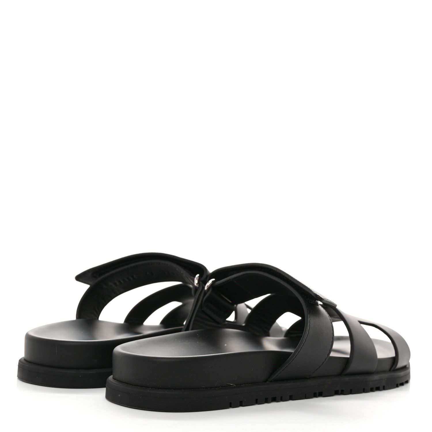 Hermes Calfskin Womens Chypre Sandals 41 Black 4 of 8