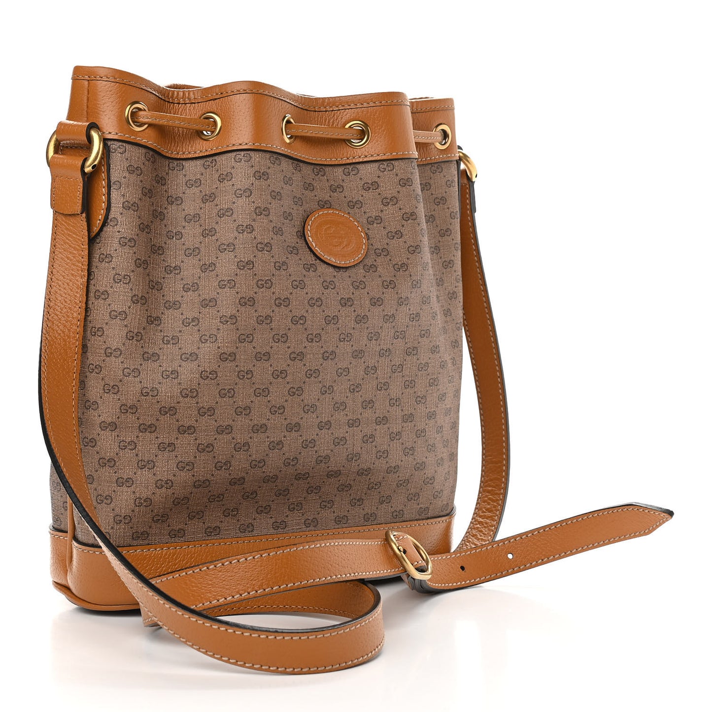 X DISNEY Mini Vintage GG Supreme Monogram Bucket Bag Beige Vintage Sun Oil