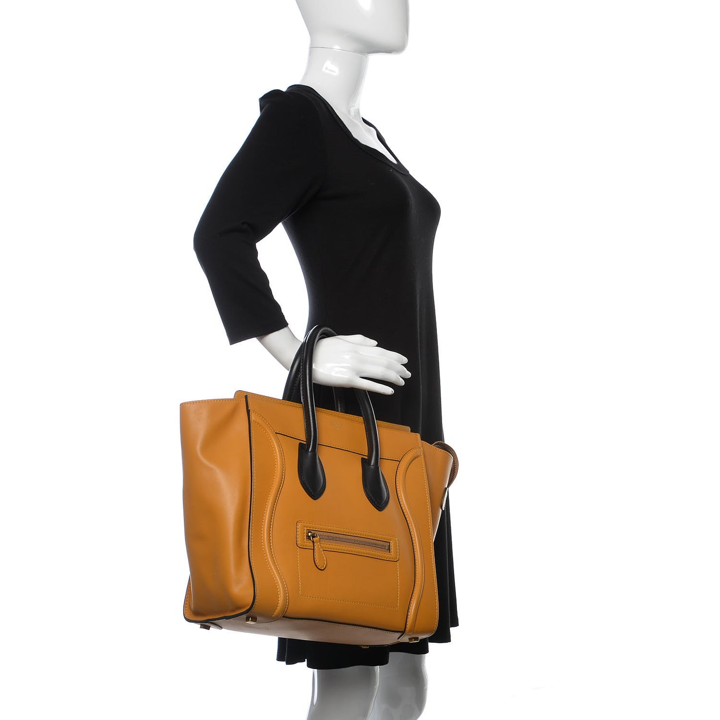 Smooth Calfskin Mini Luggage Amber