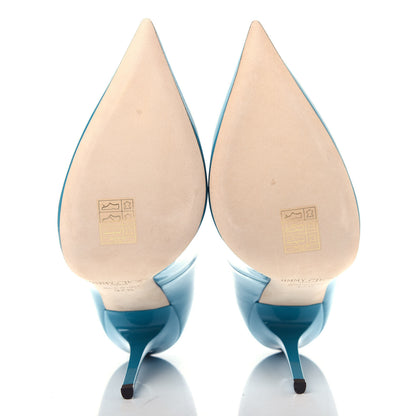 Jimmy Choo Patent Anouk 120 Pumps 37.5 Turquoise 6 of 10