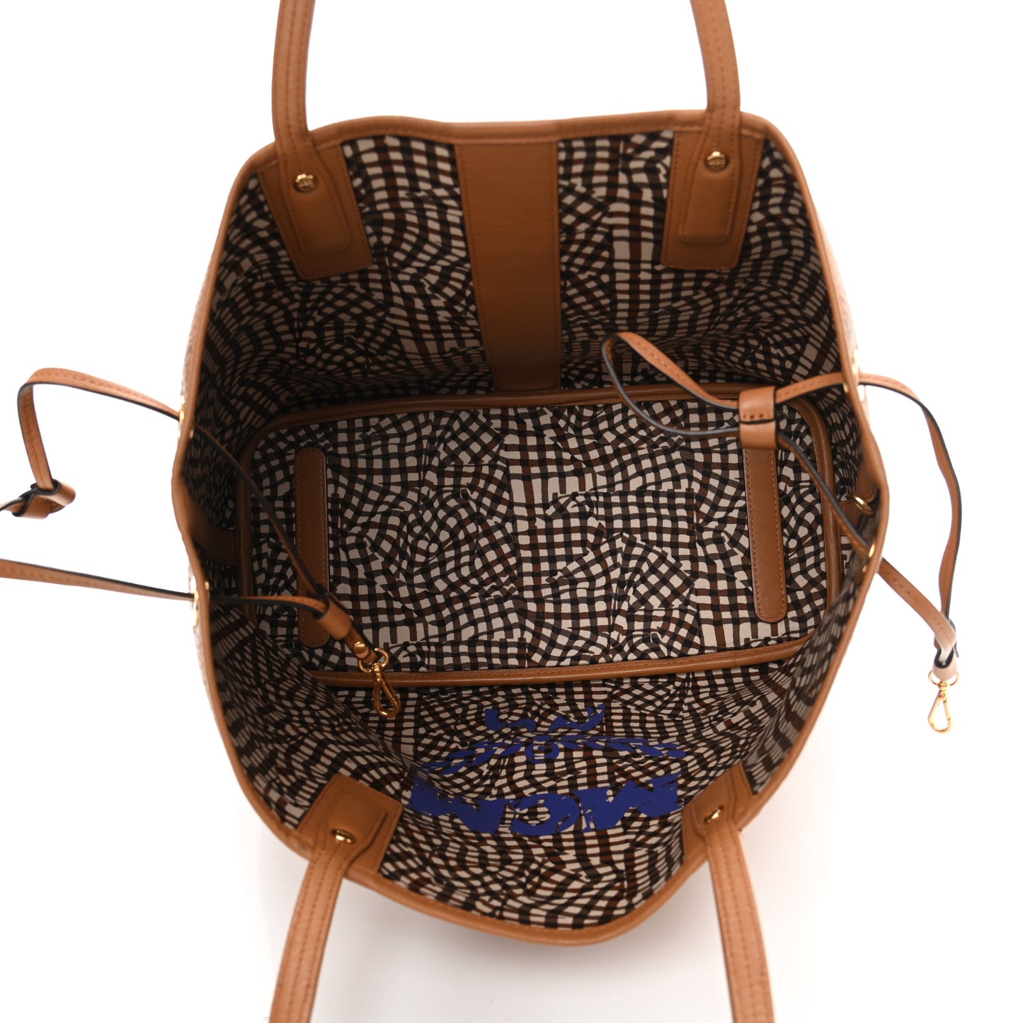 Visetos Medium Liz Reversible Shopper Tote Cognac