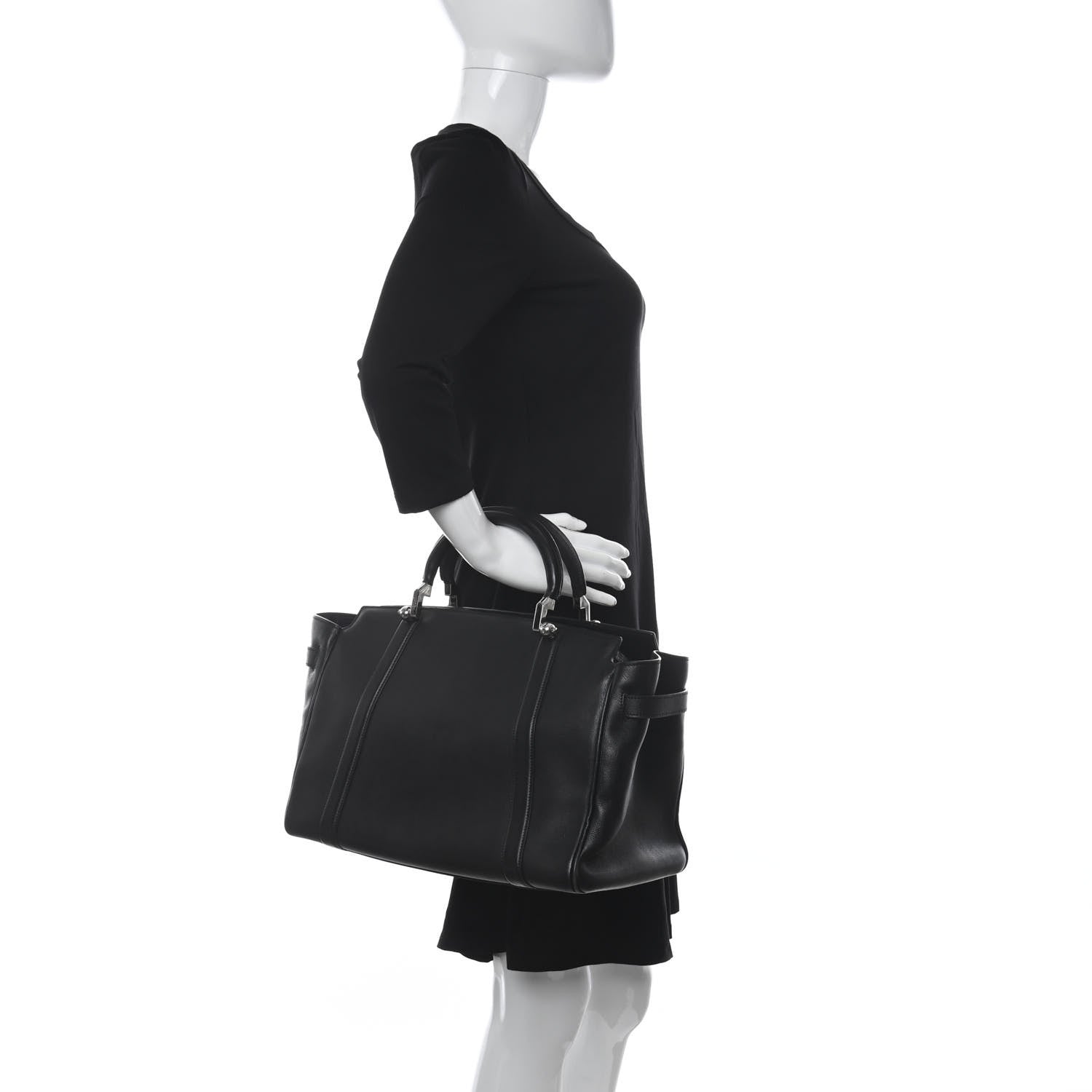 Moynat Calfskin Ballerine Tote Black 2 of 13