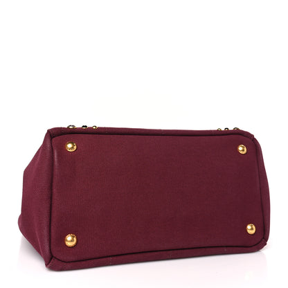 Prada Canapa Crystal Studded Tote Amaranto 4 of 9