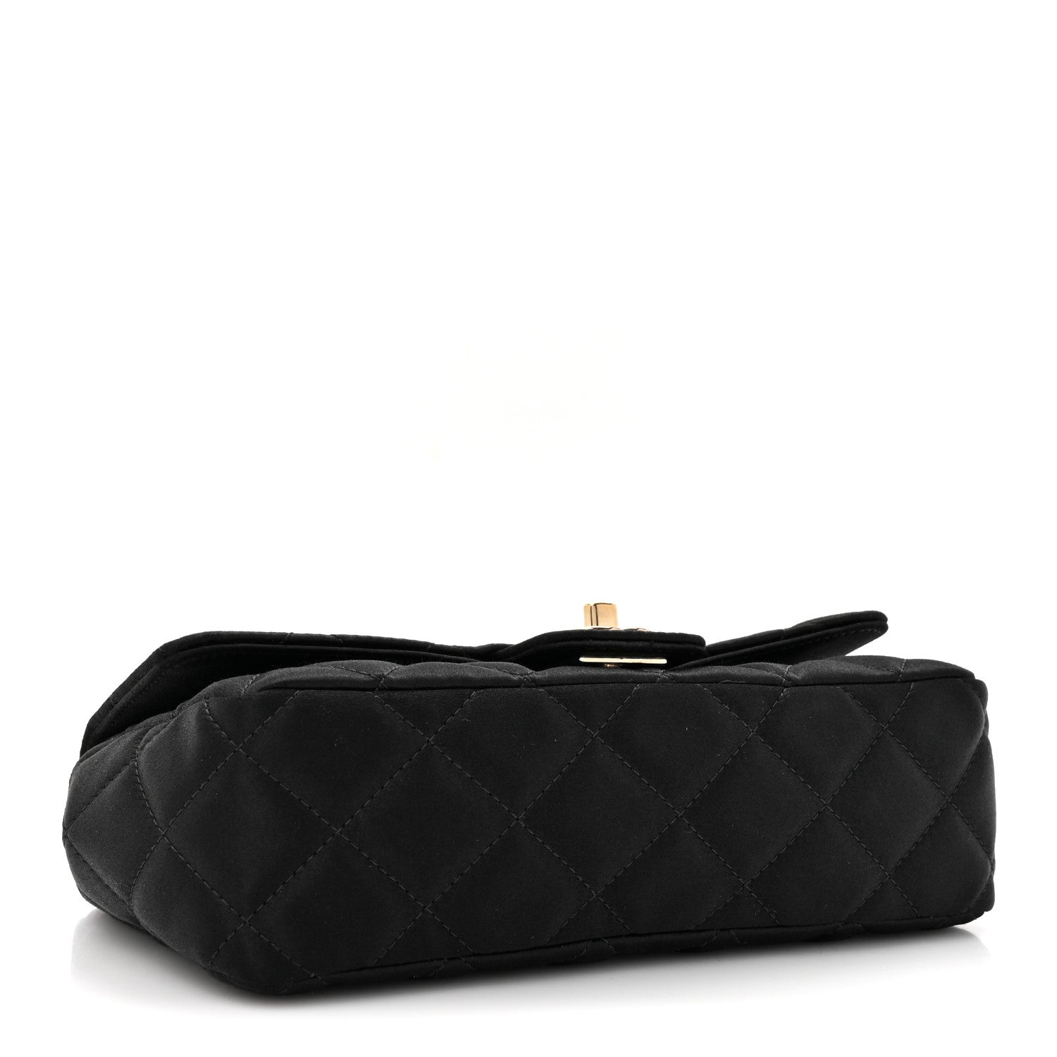 Chanel Satin Quilted Mini Rectangular Flap Black 4 of 10