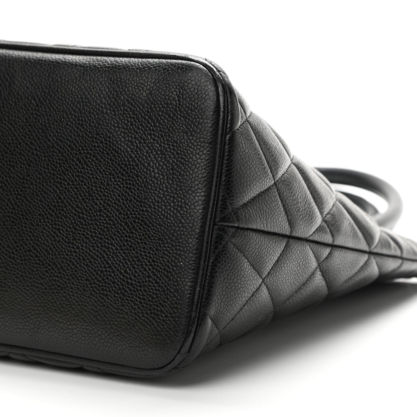 Caviar Quilted Medallion Tote Black