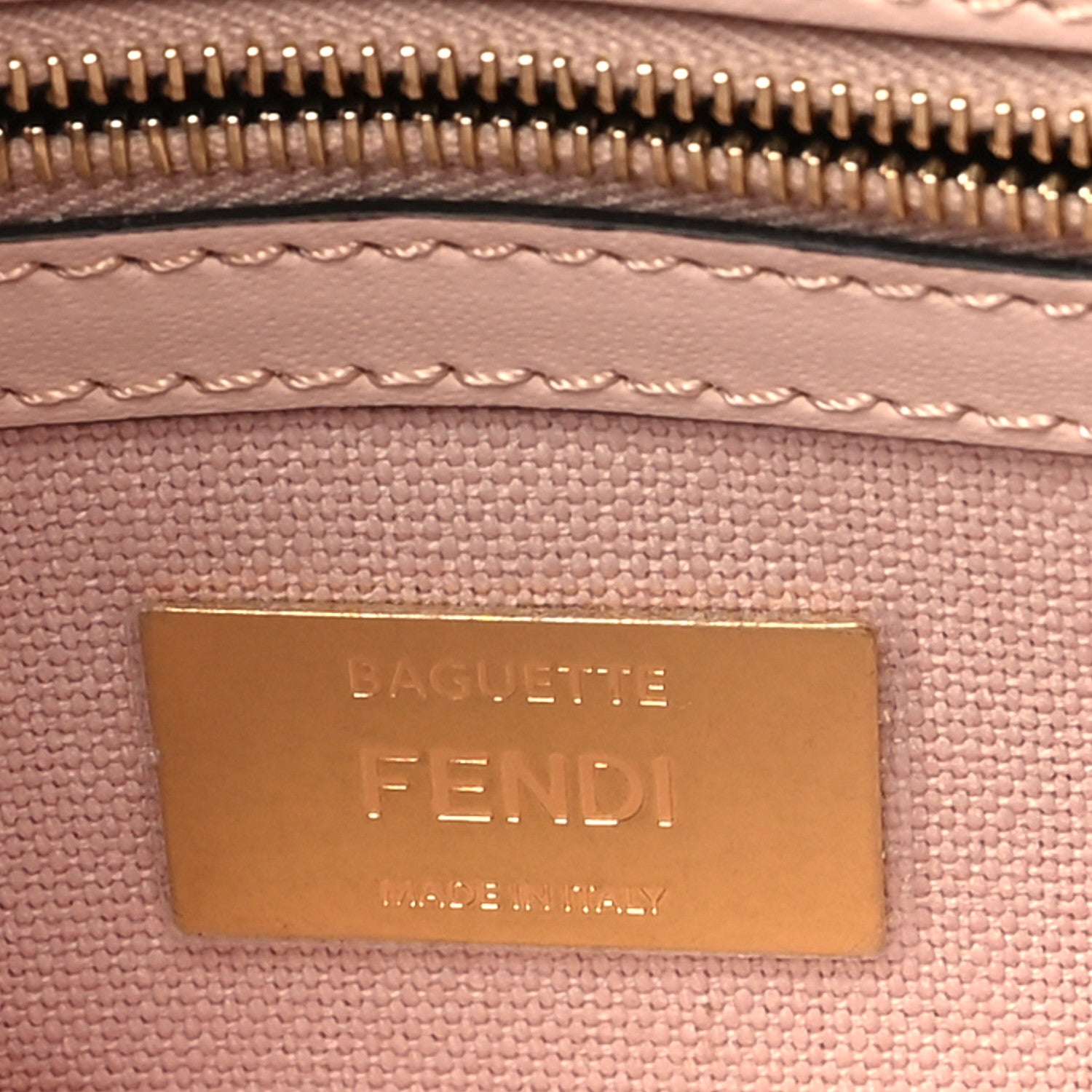Fendi Canvas Vitello King FF Embroidered Baguette Rosa Quarzo Bloody Mary Multicolor 6 of 9