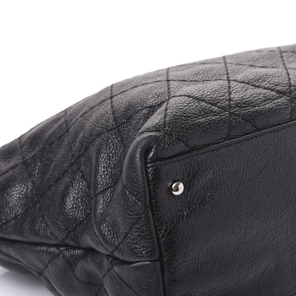 Chanel Glazed Calfskin Large On The Road Tote Black 5 of 11