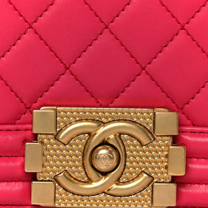Chanel Lambskin Quilted Medium Boy Flap Fuchsia 8 of 10