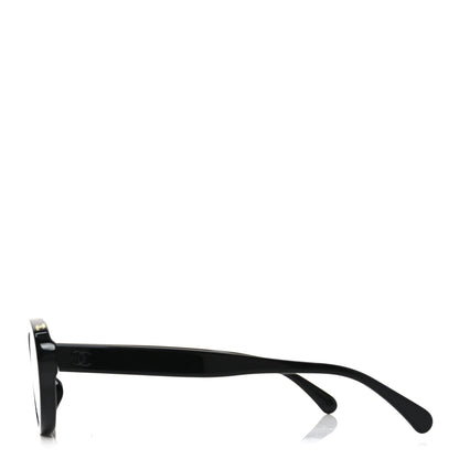 Chanel Acetate Oval Sunglasses 5416 Black Yellow 3 of 7