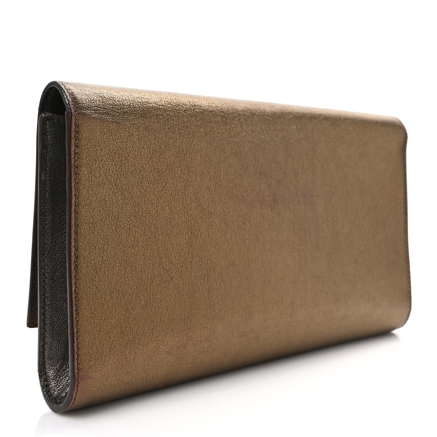 Metallic Calfskin Monogram Belle de Jour Chain Clutch Gold