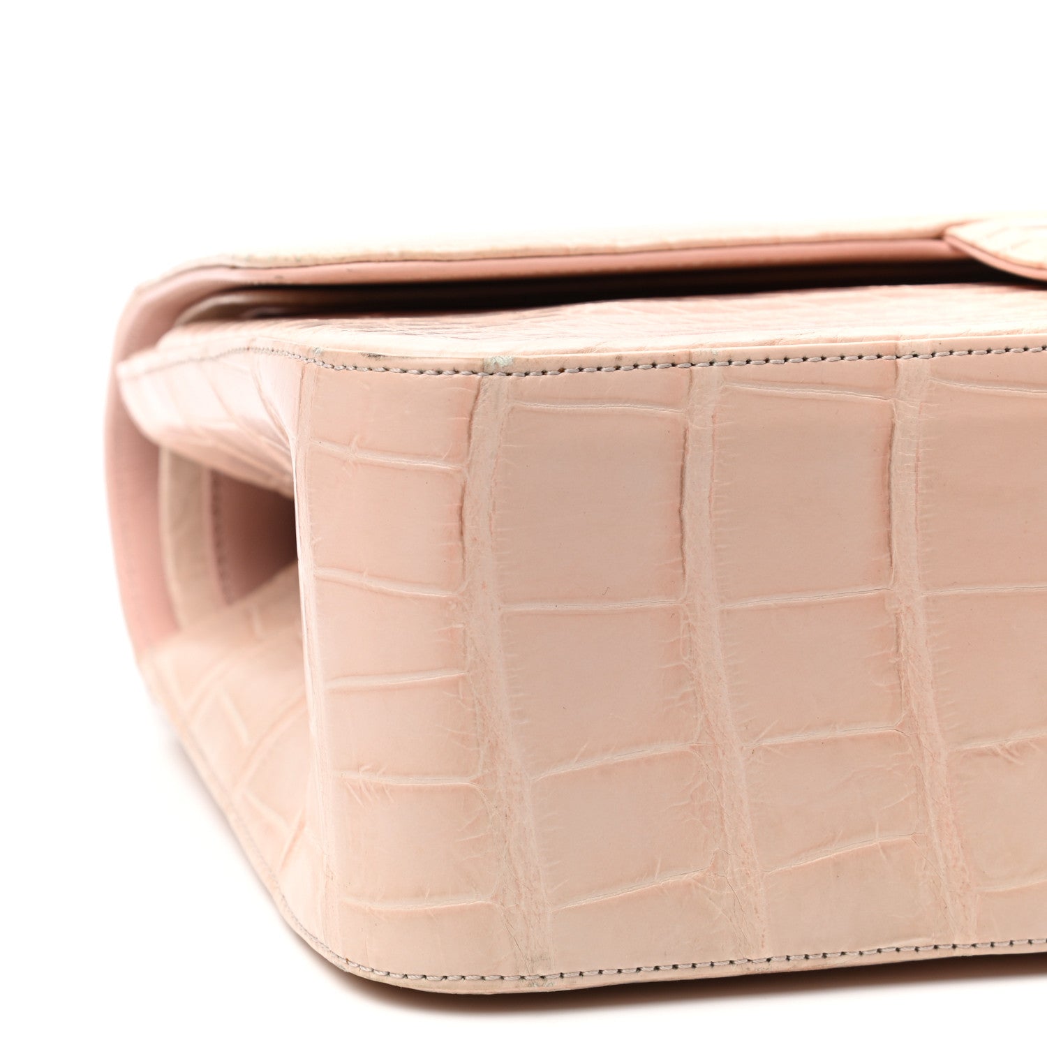Chanel Alligator Jumbo Double Flap Light Pink 9 of 10