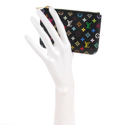 Louis Vuitton Monogram Multicolor Key Pouch Black Violet 2 of 7