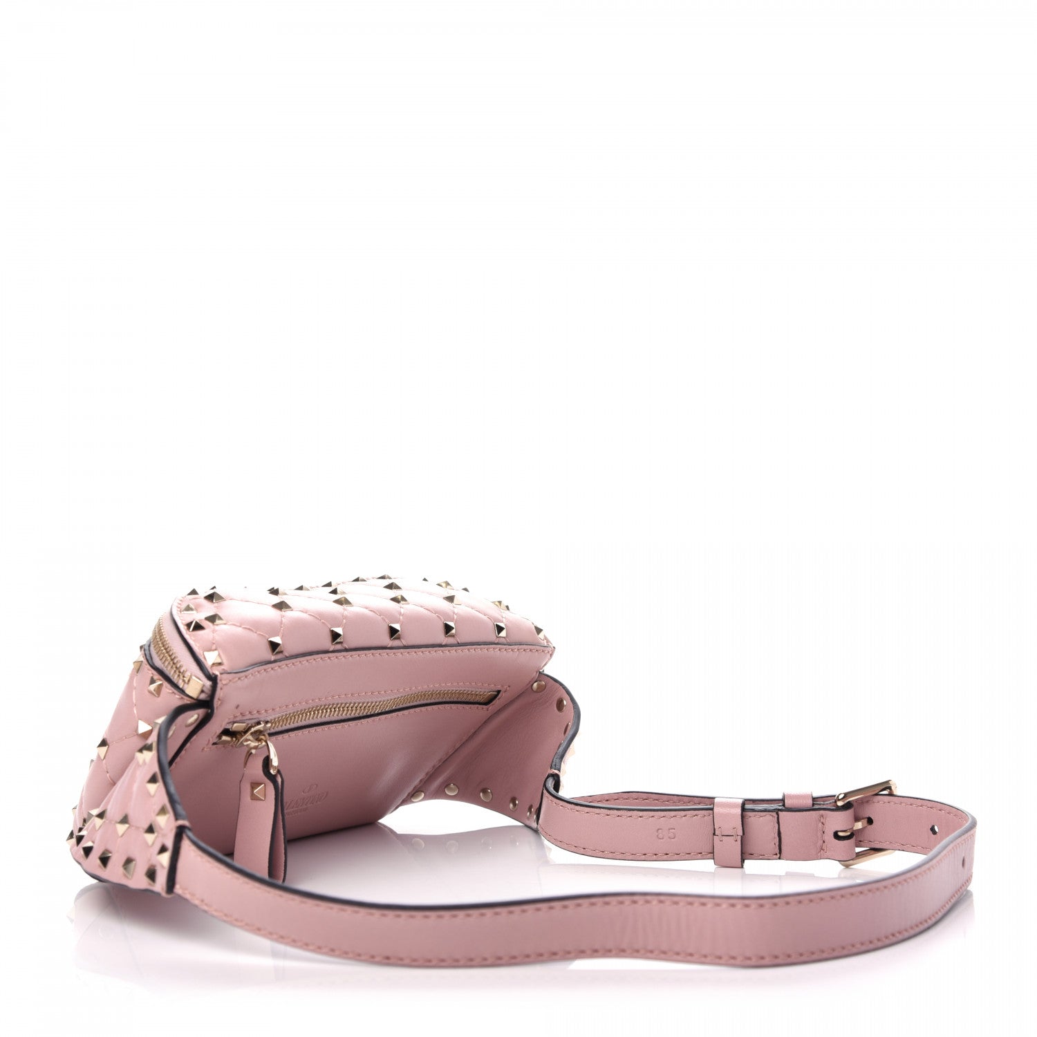 Valentino Garavani Lambskin Rockstud Spike Belt Bag 85 Water Rose 3 of 10