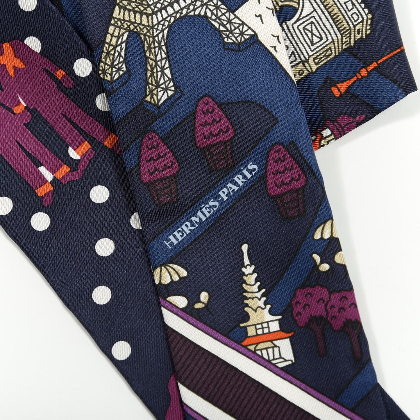 Silk Les Nouveaux Amoureux de Paris Twilly Marine Violet White