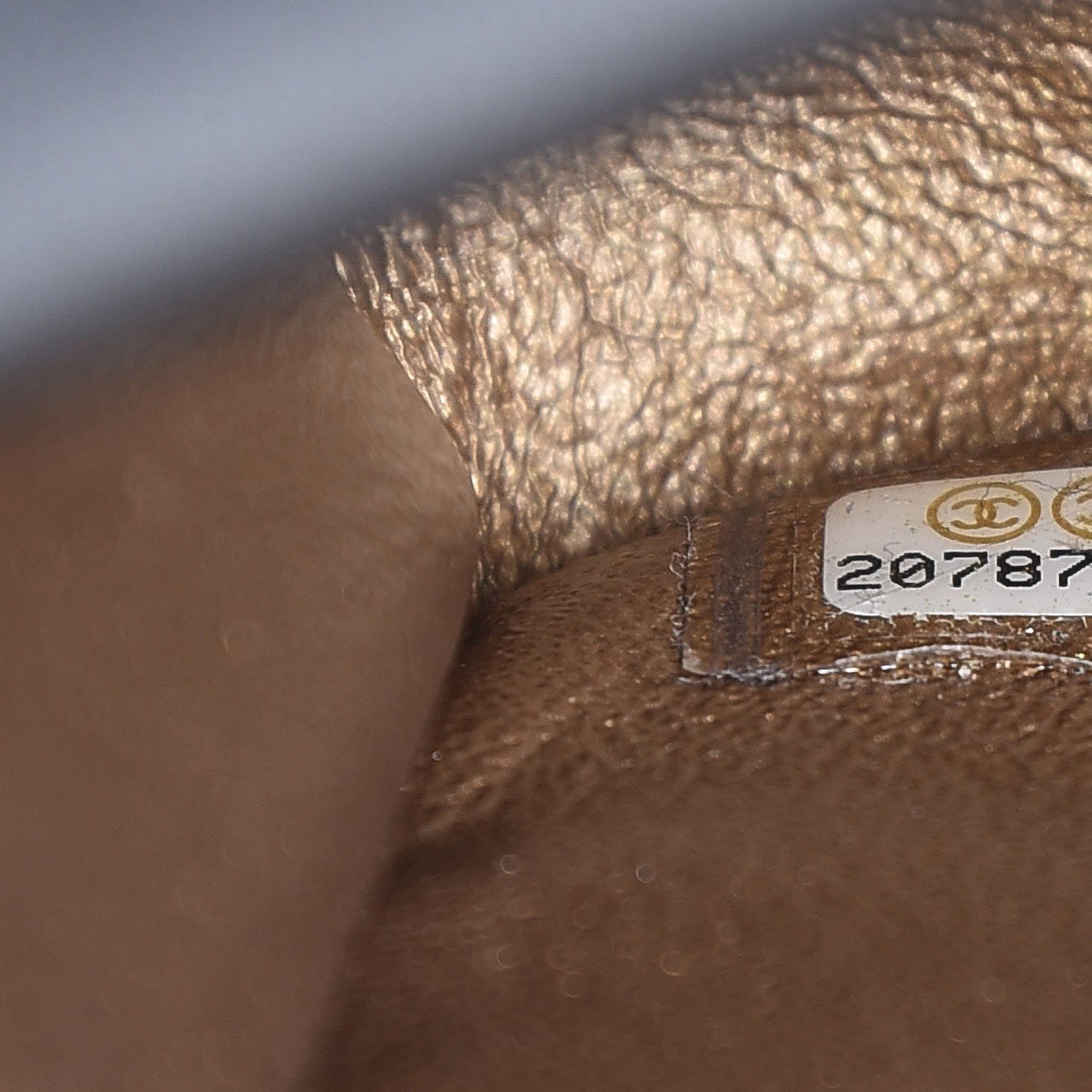 Chanel Metallic Lambskin Quilted Mini Camellia Flap Black Gold 7 of 8