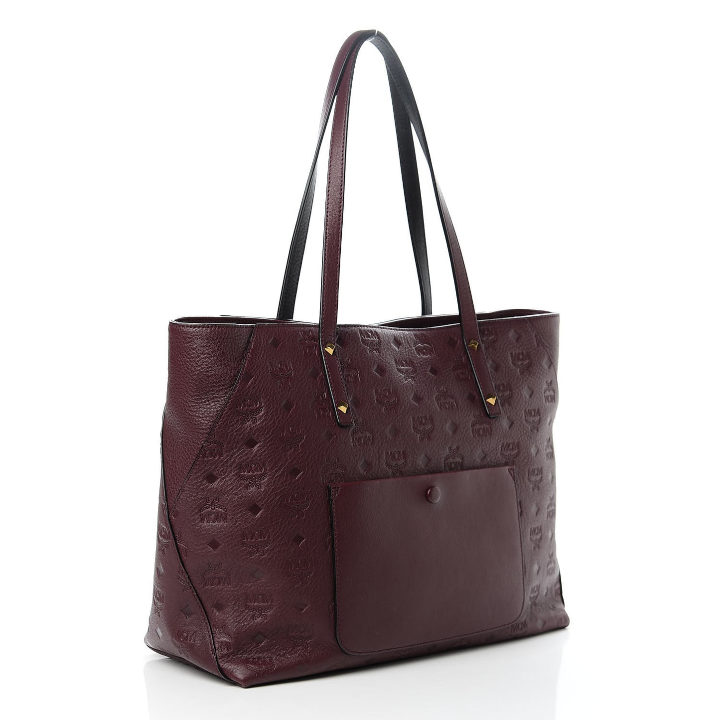 Calfskin Ottomar Monogram Medium Klara Shopper Tote Rustic Brown