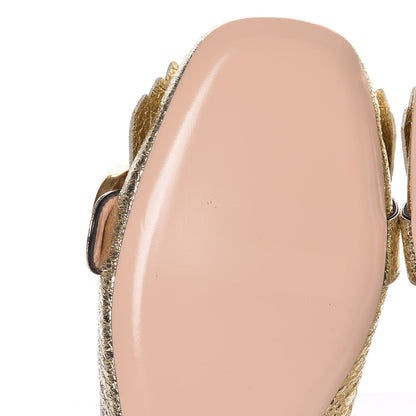 Gucci Galassia GG Marmont Fringe Flats 36 Platino 9 of 10
