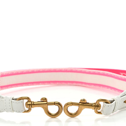Christian Dior Canvas Embroidered Shoulder Strap Pink Multicolor 4 of 4