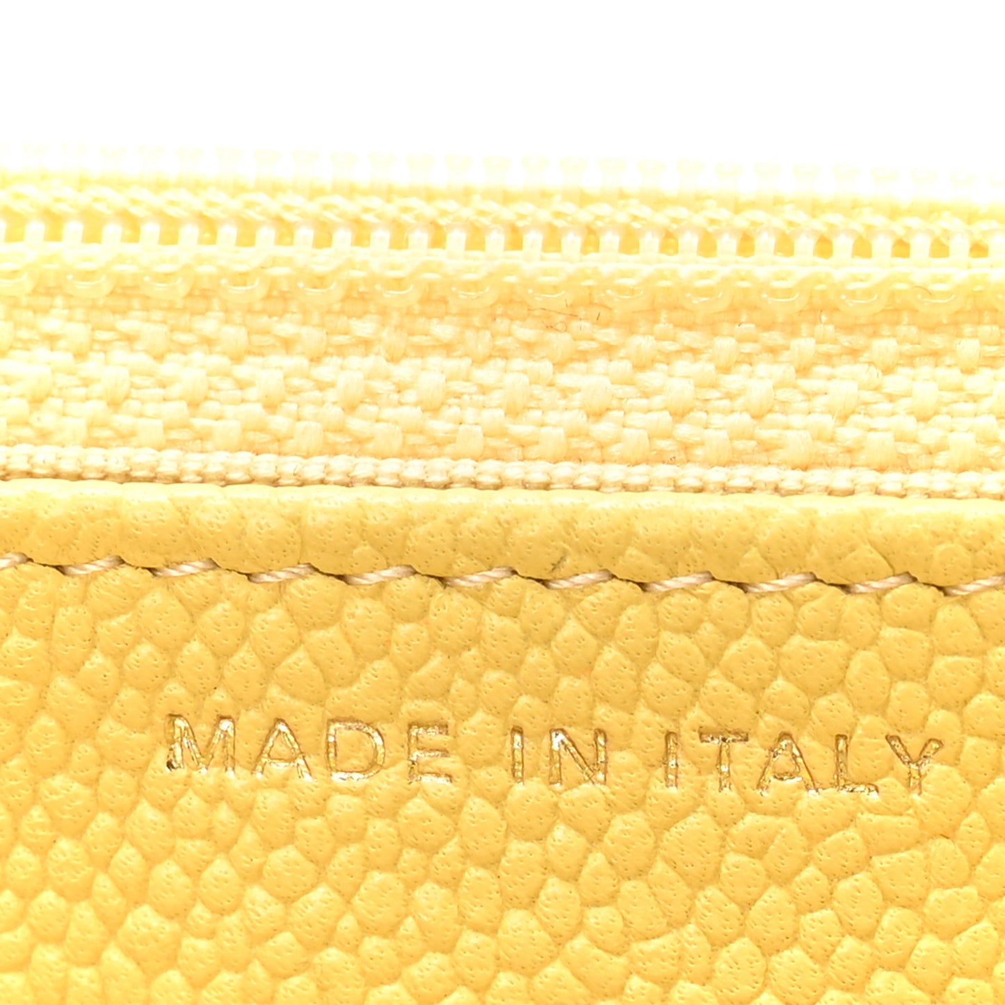 Caviar Quilted Tiny CC Wallet On Chain WOC Yellow
