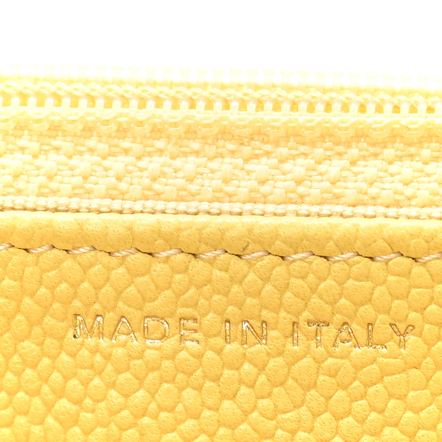 Chanel Caviar Quilted Tiny CC Wallet On Chain WOC Yellow 7 of 12