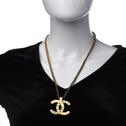 Chanel CC Chain Pendant Necklace Gold 2 of 6