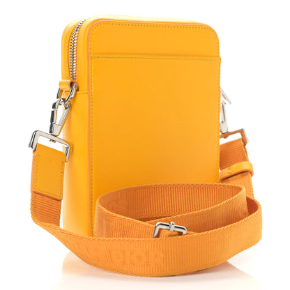 Christian Dior Calfskin Oblique Galaxy Perforated World Tour Messenger Pouch Yellow 3 of 10