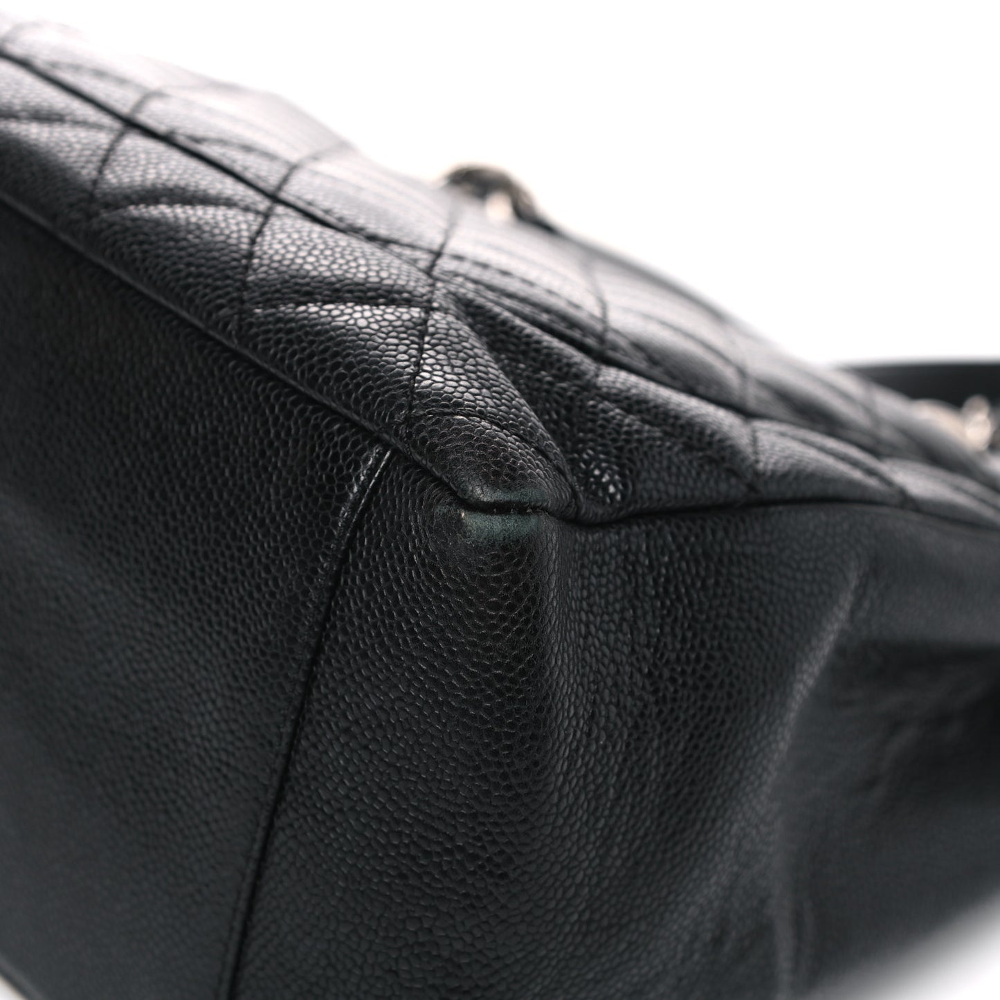 Caviar Quilted Grand Shopping Tote GST Black